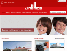 Tablet Screenshot of dinamica-imobiliaria.com